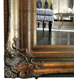 Victoria Ornate Wood Gold Rectangle Baroque Framed Wall Mirror - West Frames