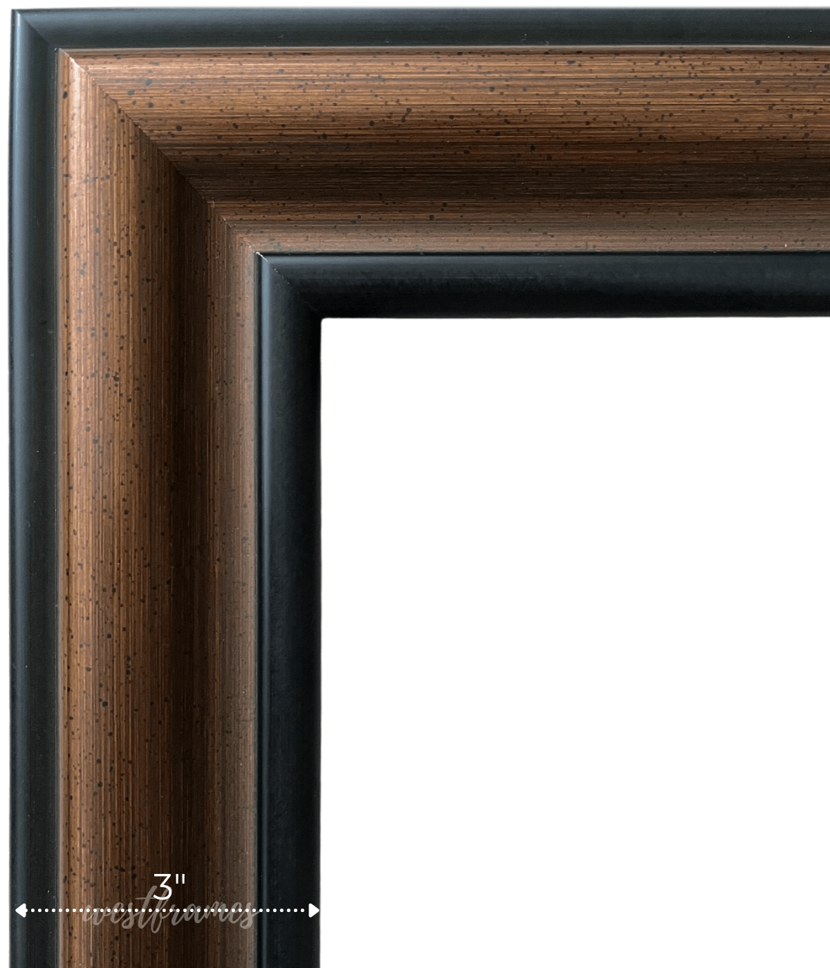 Vienna Rustic Vintage Bronze Black Traditional Style Wood Wall Picture Frame - West Frames