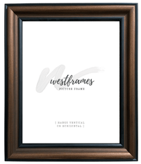 Vienna Rustic Vintage Bronze Black Traditional Style Wood Wall Picture Frame - West Frames