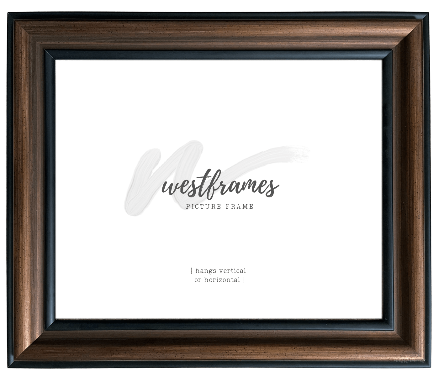 Vienna Rustic Vintage Bronze Black Traditional Style Wood Wall Picture Frame - West Frames