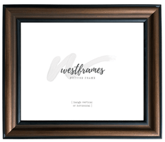 Vienna Rustic Vintage Bronze Black Traditional Style Wood Wall Picture Frame - West Frames