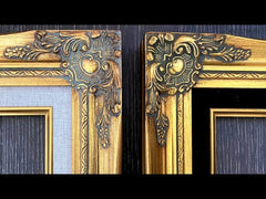 Daisy Antique Gold Wood Baroque Picture Frame Black Velveteen Liner - West Frames